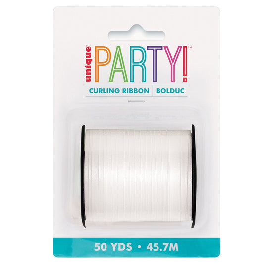 Curling Ribbon Roll - White (91.4m) - The Party Marketplace