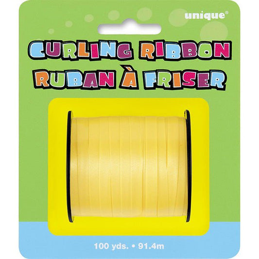 Curling Ribbon Roll - Yellow (91.4m) - The Party Marketplace