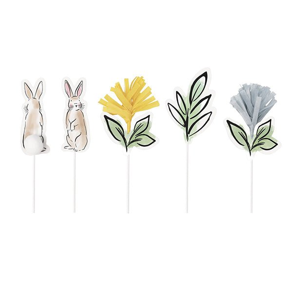 Dainty Easter Cake Toppers - Assorted (Pack of 5) - The Party Marketplace