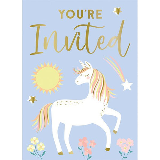 Dainty Unicorn Invitations (Pack of 8) - The Party Marketplace