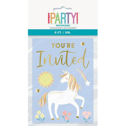 Dainty Unicorn Invitations (Pack of 8) - The Party Marketplace