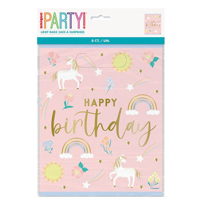 Dainty Unicorn Loot Bags (Pack of 8) - The Party Marketplace