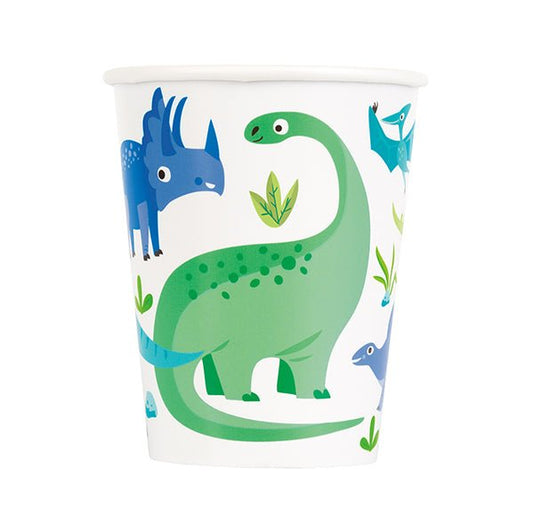 Dinosaur Paper Cups 270ml (Pack of 8) - The Party Marketplace