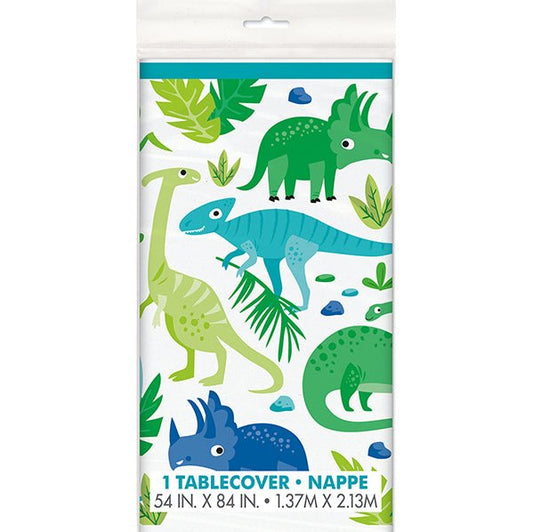 Dinosaur Printed Tablecover 137cm x 213cm - The Party Marketplace