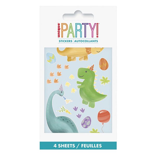 Dinosaur Stickers (4 sheets) - The Party Marketplace