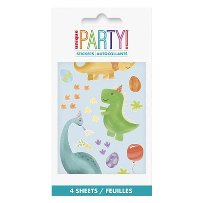 Dinosaur Stickers (4 sheets) - The Party Marketplace