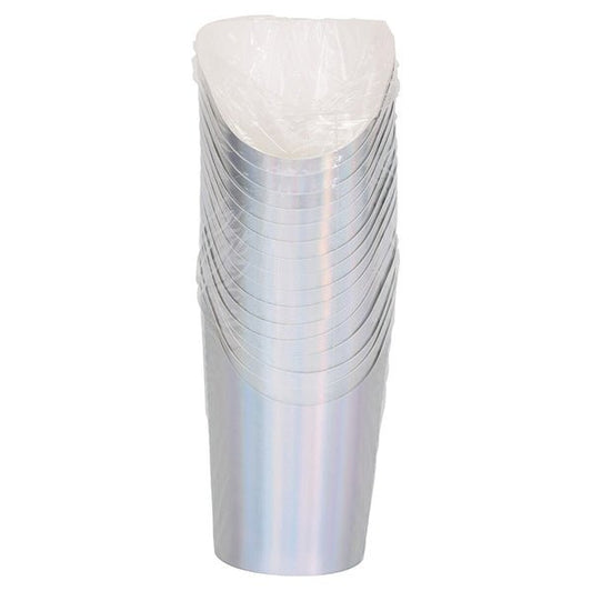 Disposable Charcuterie Cups - Iridescent Foil 222ml (Pack of 16) - The Party Marketplace