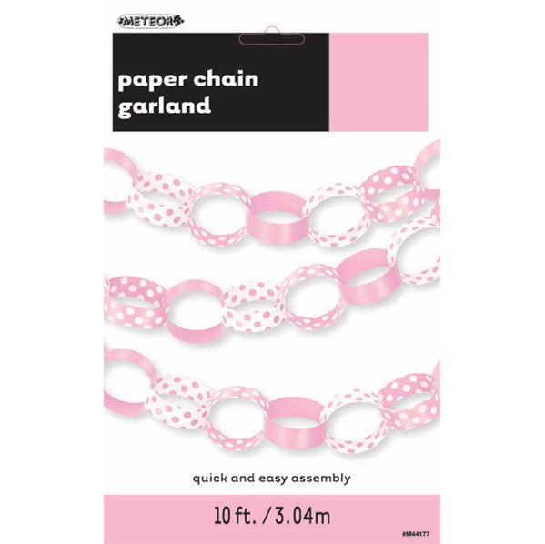 Dots Paper Chain - Lovely Pink - The Party Marketplace