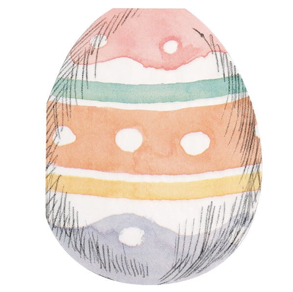 Easter Bunny Friends Egg Shaped Luncheon Napkins (Pack of 16) - The Party Marketplace