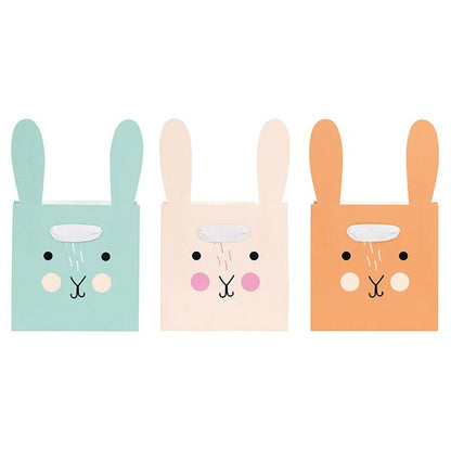Easter Bunny Shaped Treat Bags - Assorted Colours (Pack of 3) - The Party Marketplace