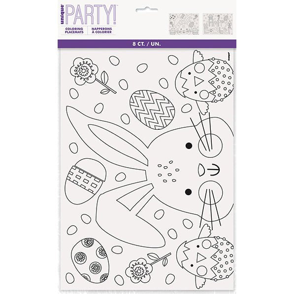 Easter Colouring Placemats (Pack of 8) - The Party Marketplace