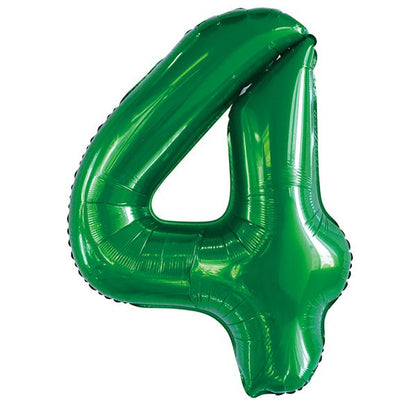 Emerald Green "4" Numeral Foil Balloon (86cm) - The Party Marketplace