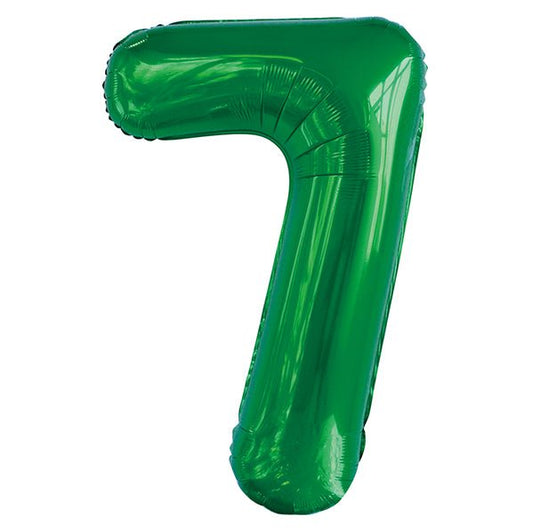 Emerald Green "7" Numeral Foil Balloon (86cm) - The Party Marketplace