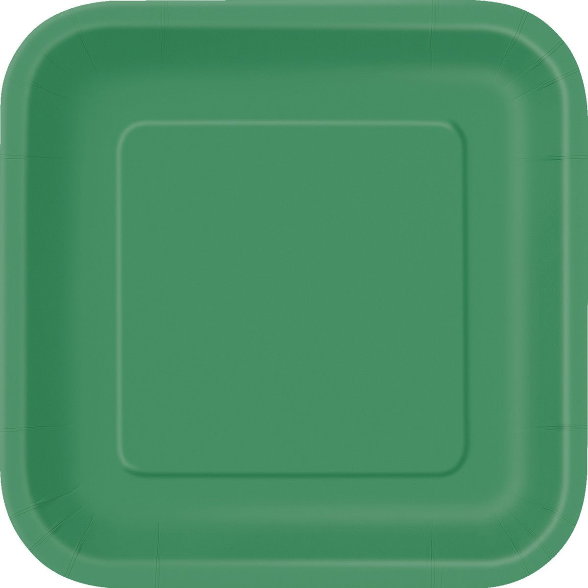 Emerald Green Square Paper Plates 23cm (Pack of 14) - The Party Marketplace