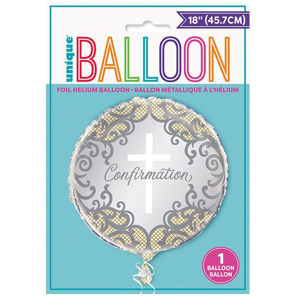Fancy Gold Cross Confirmation Foil Balloon 45cm - The Party Marketplace