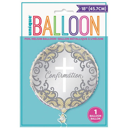 Fancy Gold Cross Confirmation Foil Balloon 45cm - The Party Marketplace
