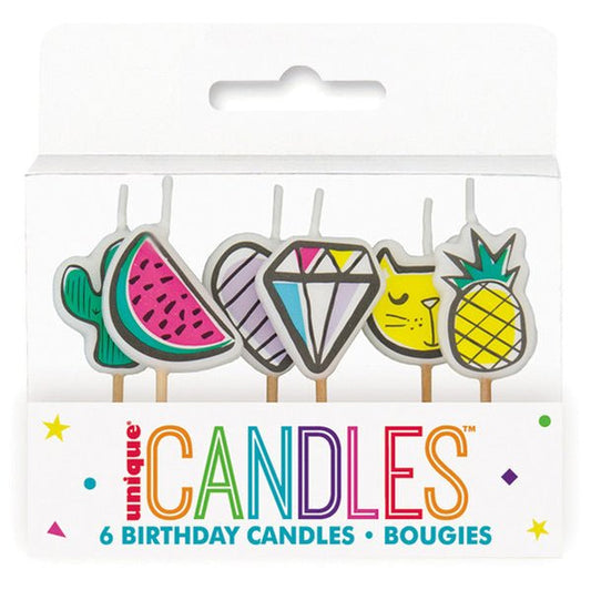 Favourite Things Pick Candles (Pack of 6) - The Party Marketplace