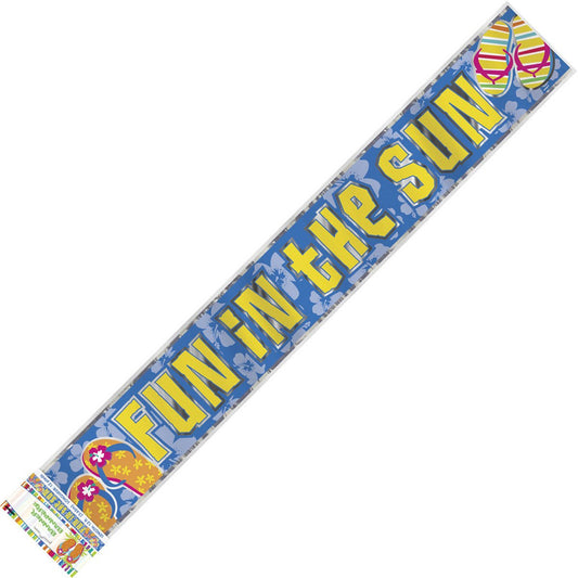 Flip Flop "Fun In The Sun" Foil Banner - 3.65m - The Party Marketplace