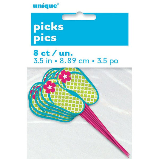 Flip Slop Picks - 8cm (Pack of 8) - The Party Marketplace