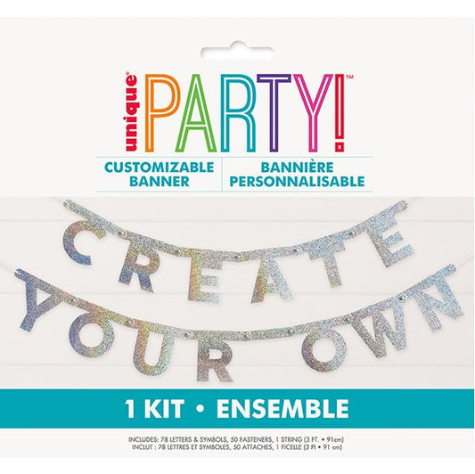 Foil Glitter Customizable Banner - The Party Marketplace