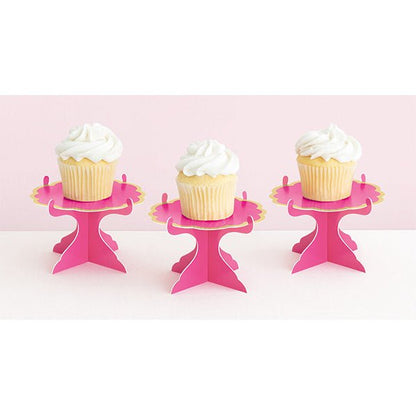 Foil Stamped Mini Cardboard Cupcake Stands (Pack of 3) - The Party Marketplace