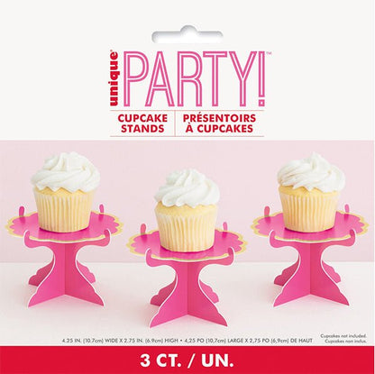 Foil Stamped Mini Cardboard Cupcake Stands (Pack of 3) - The Party Marketplace