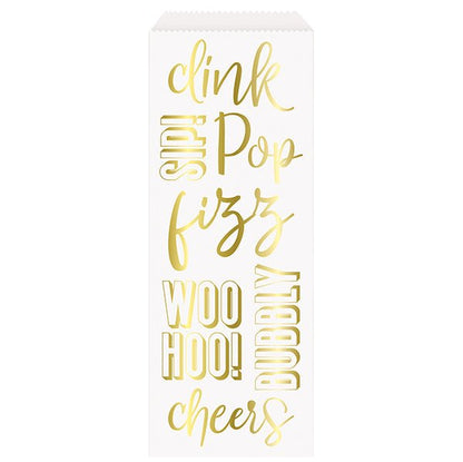 Foil Stamped Wine Bag - "Pop, Fizz, Clink!" (Pack of 3) - The Party Marketplace
