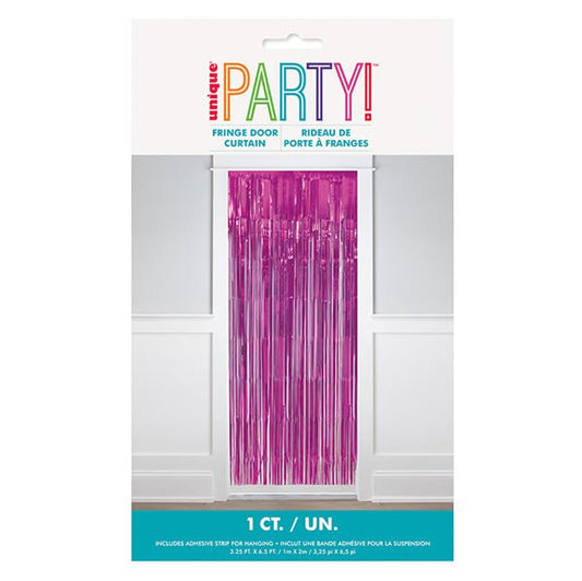Fringe Door Curtain - Hot Pink - The Party Marketplace