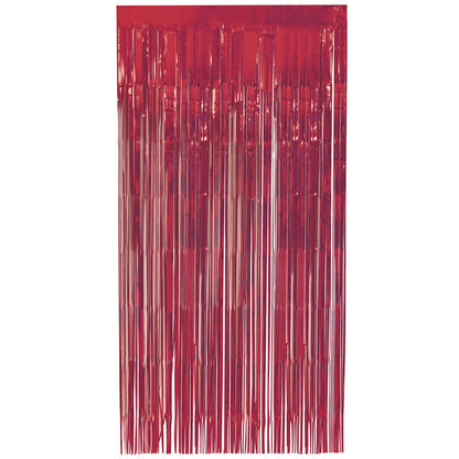 Fringe Door Curtain - Ruby Red - The Party Marketplace