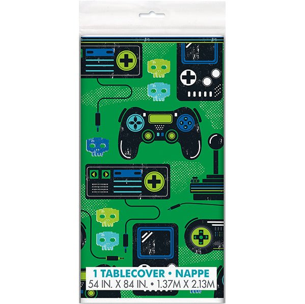 Gamer Printed Tablecover 137cm x 213cm - The Party Marketplace