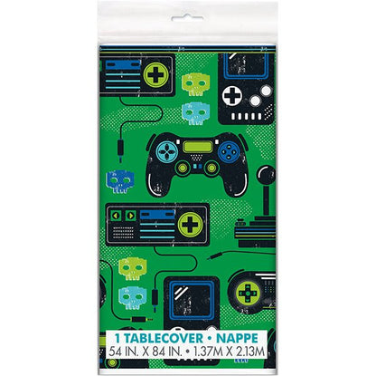 Gamer Printed Tablecover 137cm x 213cm - The Party Marketplace