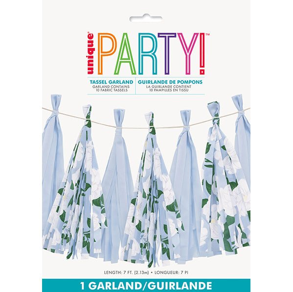 Garden Party Fabric Tassel Garland (2.13m) - The Party Marketplace