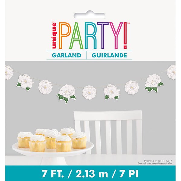 Garden Party Flower Paper Garland (2.13m) - The Party Marketplace