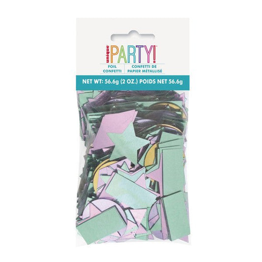 Geometric Foil Confetti - Pastel Colours (56.6g) - The Party Marketplace