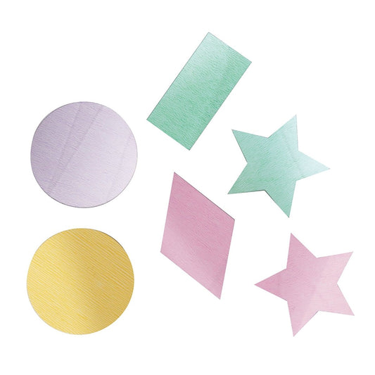 Geometric Foil Confetti - Pastel Colours (56.6g) - The Party Marketplace