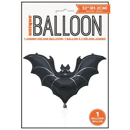 Giant Black Bat Foil Balloon 81.2cm - The Party Marketplace