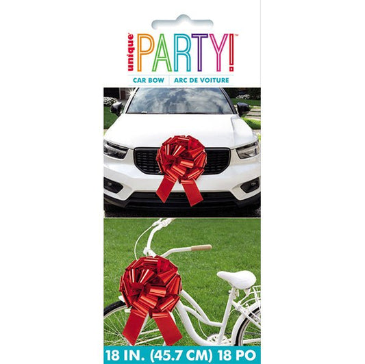 Giant Red Car Bow 45cm - The Party Marketplace