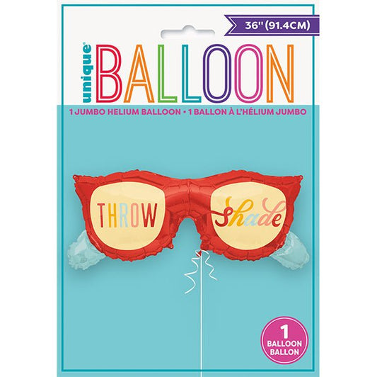 Giant Sunglasses "Throw Shade" Foil Balloon 91.4cm - The Party Marketplace