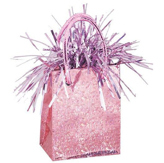Gift Bag Balloon Weight - Prismatic Royal Pastel Pink - The Party Marketplace