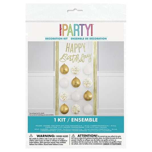 Glam Happy Birthday Decoration Kit - The Party Marketplace