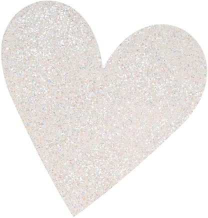 Glitter Heart Cutouts - Assorted Colours & Sizes (Pack of 6) - The Party Marketplace