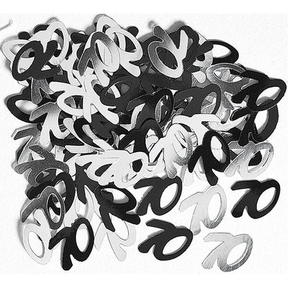 Glitz Black "70" Confetti (14g) - The Party Marketplace