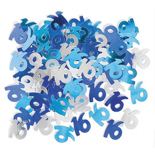 Glitz Blue "16" Confetti (14g) - The Party Marketplace