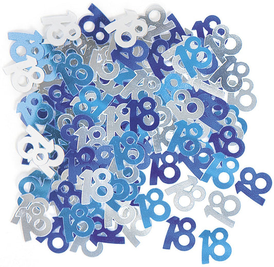 Glitz Blue "18" Confetti (14g) - The Party Marketplace