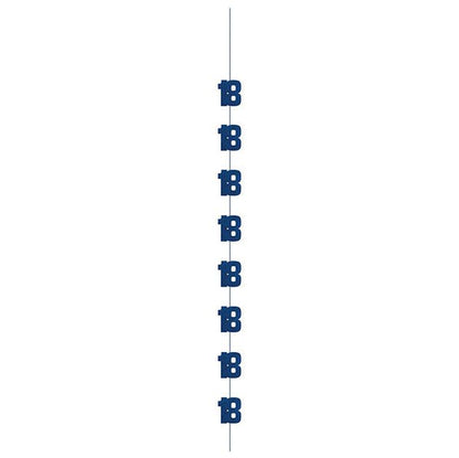 Glitz Blue "18" Hanging Decorations (Pack of 6) - The Party Marketplace