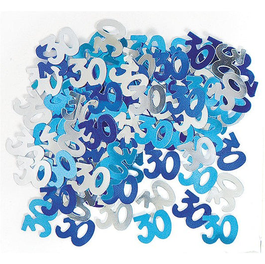 Glitz Blue "30" Confetti (14g) - The Party Marketplace