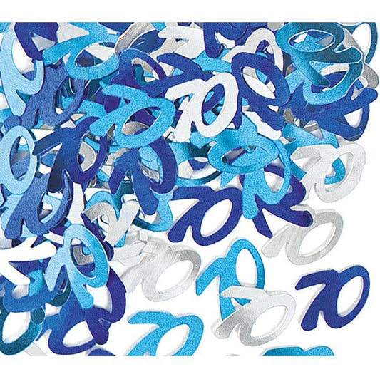 Glitz Blue "70" Confetti (14g) - The Party Marketplace