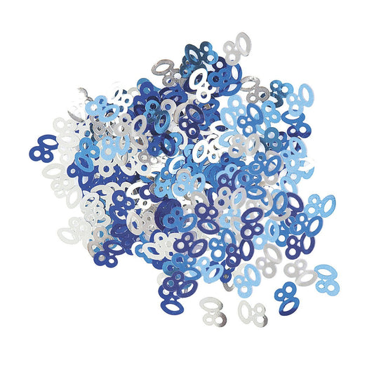 Glitz Blue "80" Confetti (14g) - The Party Marketplace