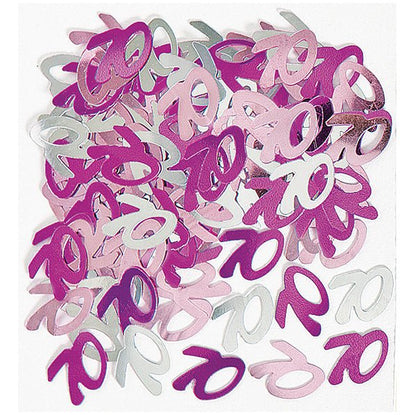 Glitz Pink "70" Confetti (14g) - The Party Marketplace