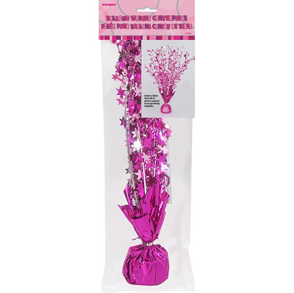 Glitz Pink Foil Balloon Weight & Sticker Sheet - The Party Marketplace